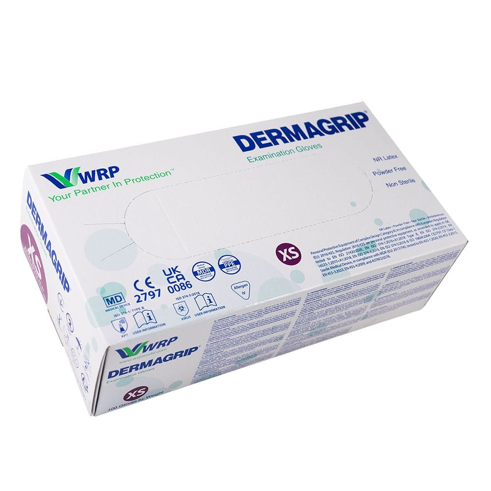 Dermagrip Latex High Risk Gr. S 10x50St