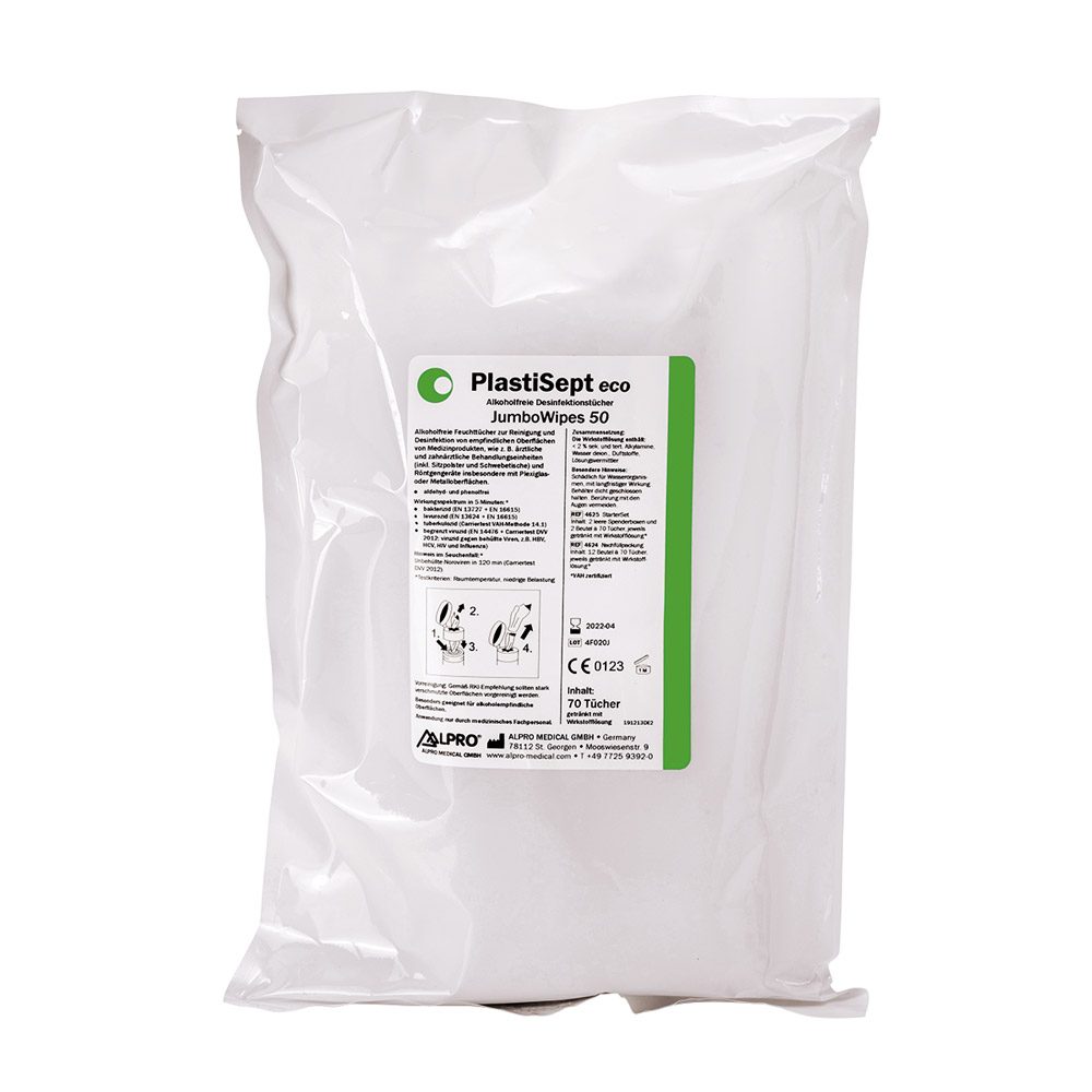 PlastiSept eco JumboWipes 50, 12 x 70 Stück
