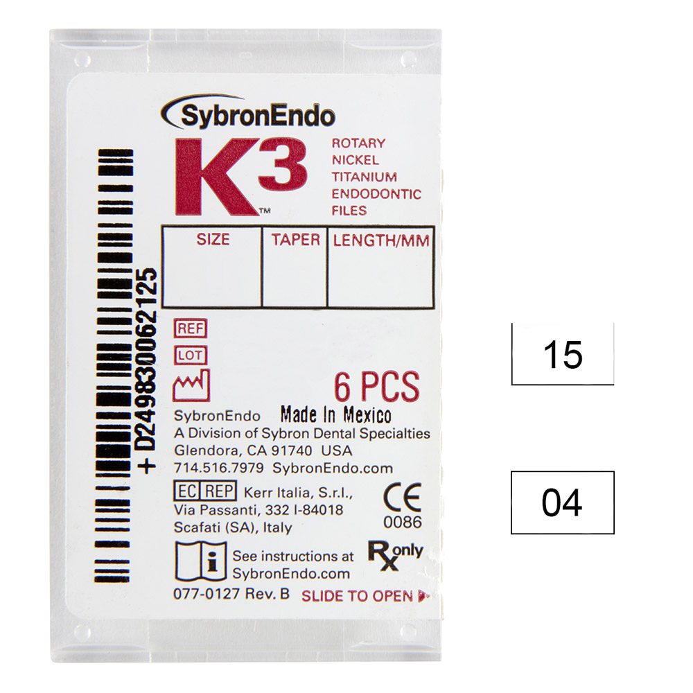 K3 NiTi-Files .04 Gr.15 30mm 6St
