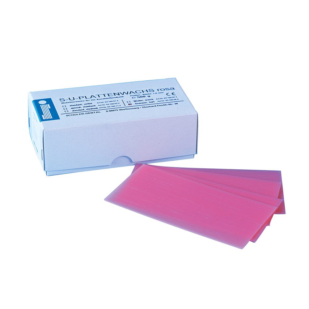 Plattenwachs rosa spez.-elast. 500g