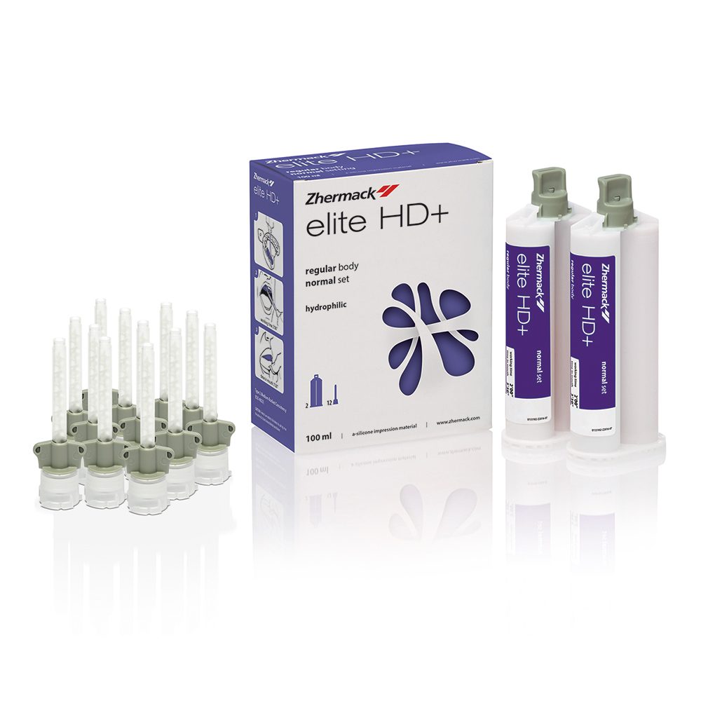 Elite HD+ regular body normal set 2 x 50 ml Kartusche, 12 Mixing Tips
