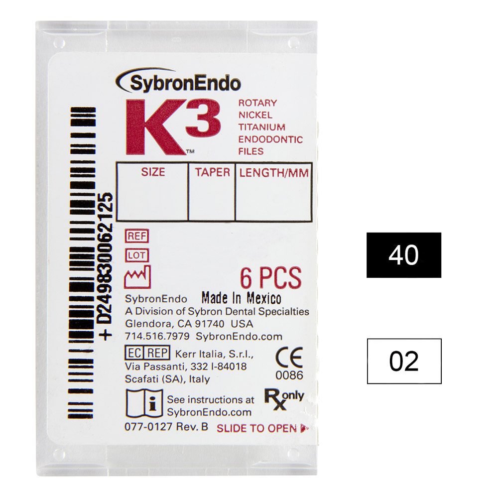 K3 NiTi-Files .02 Gr.40 21mm 6St